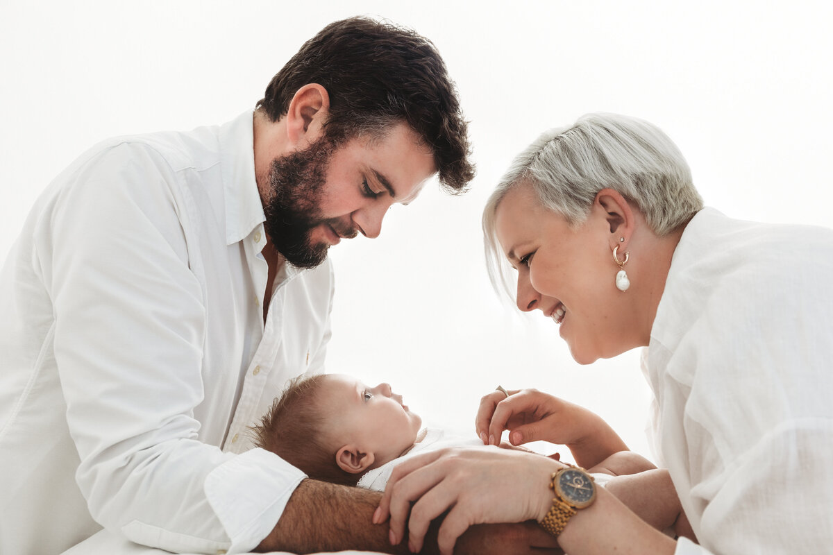 Couple with newborn girl