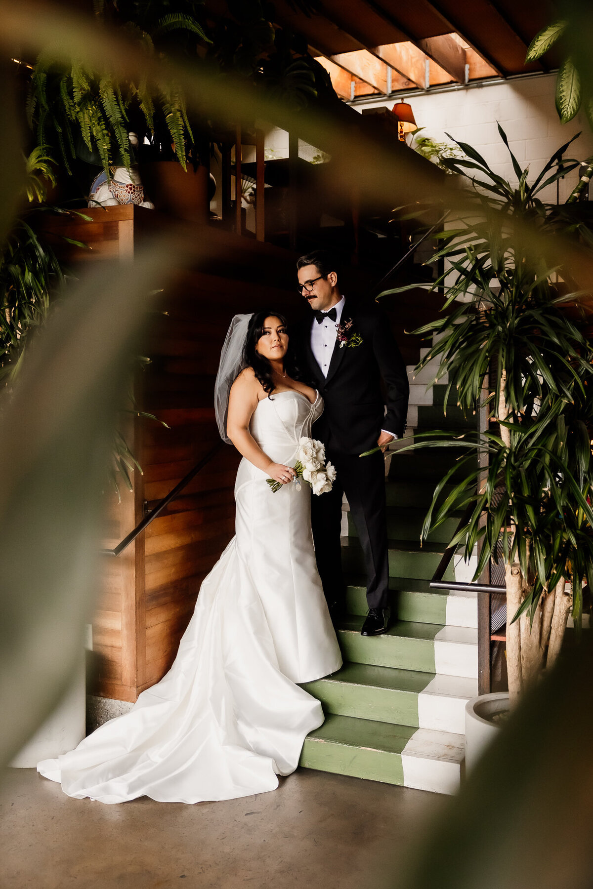 Archer Inspired Photography - Christina and Jake Wedding - Smog Shoppe Los Angeles - First Look and Couple Photos-71