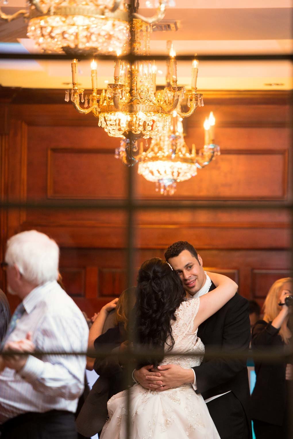 Bride and groom dancing at The Mansion at Oyster Bay