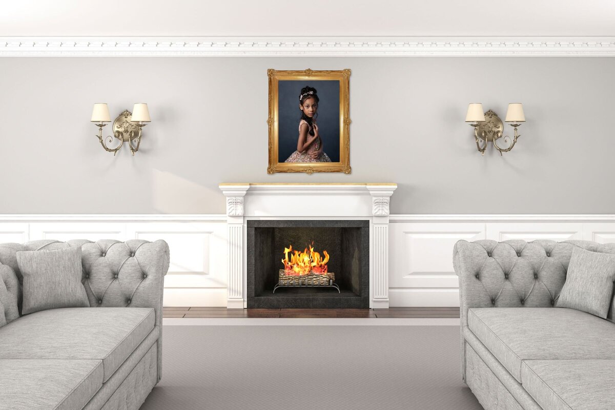 Formal Living Fireplace