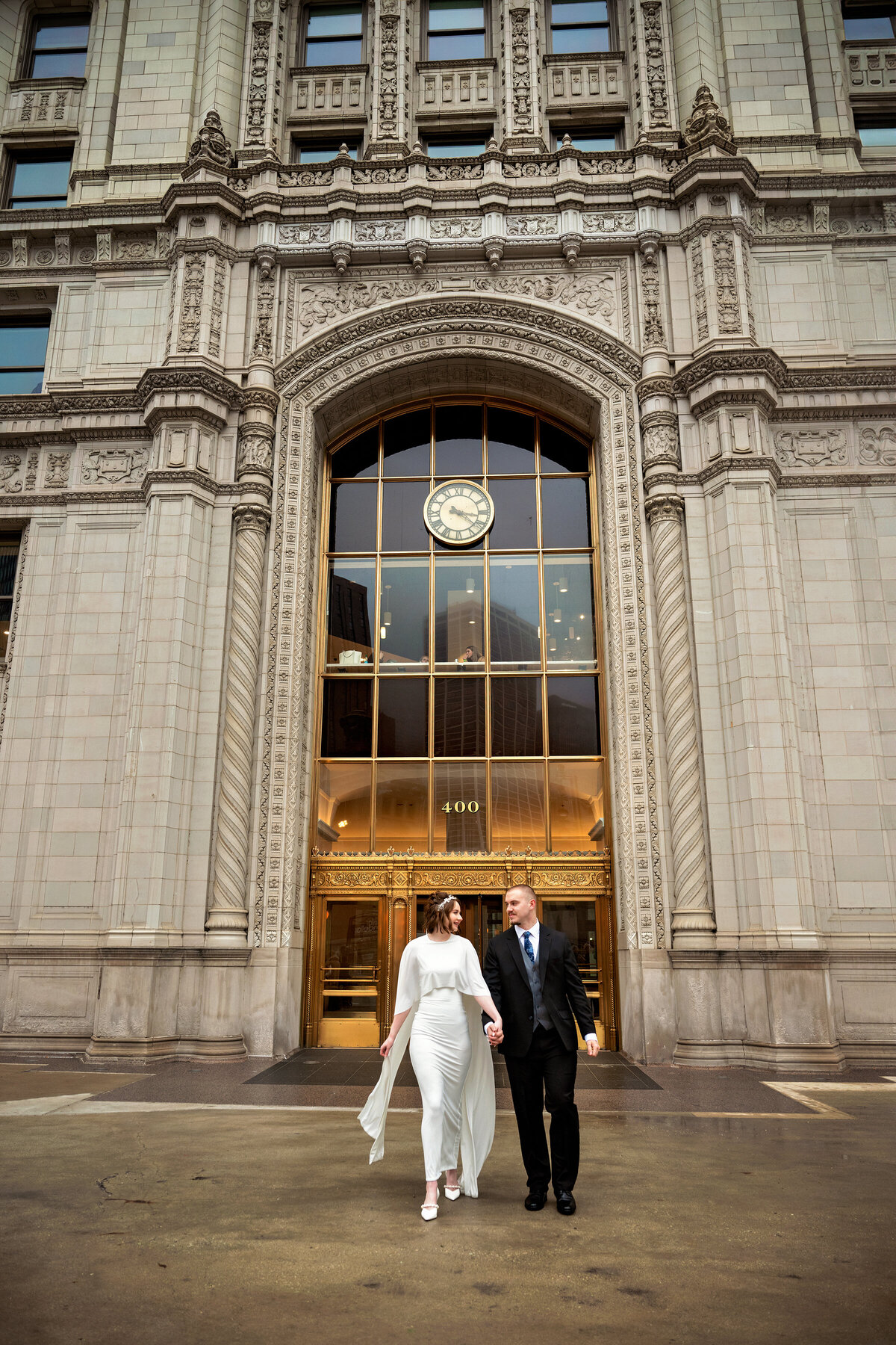 teenage Chicago winter wedding
