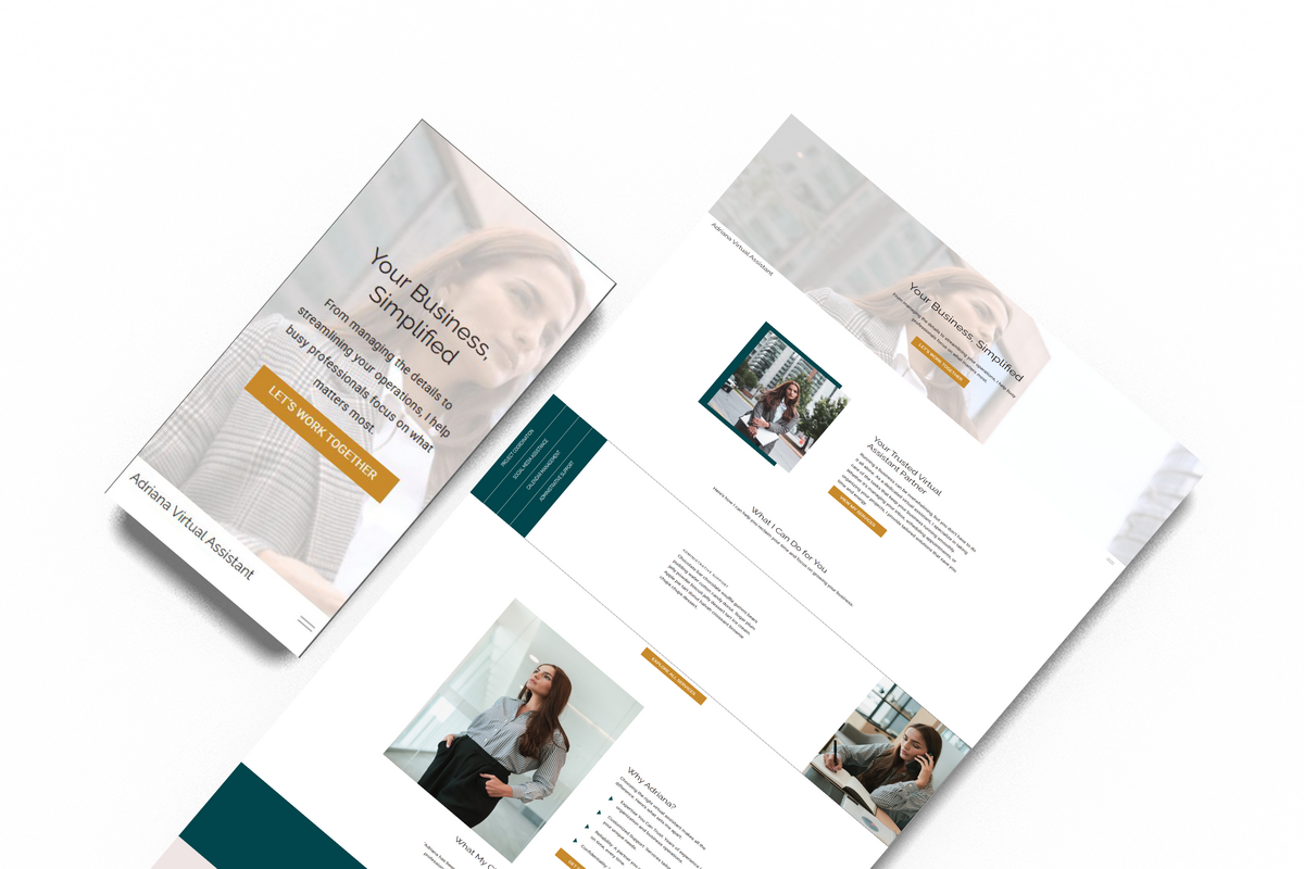Adriana Virtual Assistant Mock Up