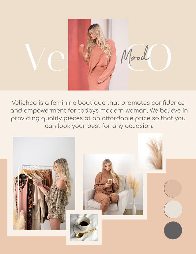 brand pitch deck mood board for clothing brand by kaylyn leighton of brands by seamless. Design deck.