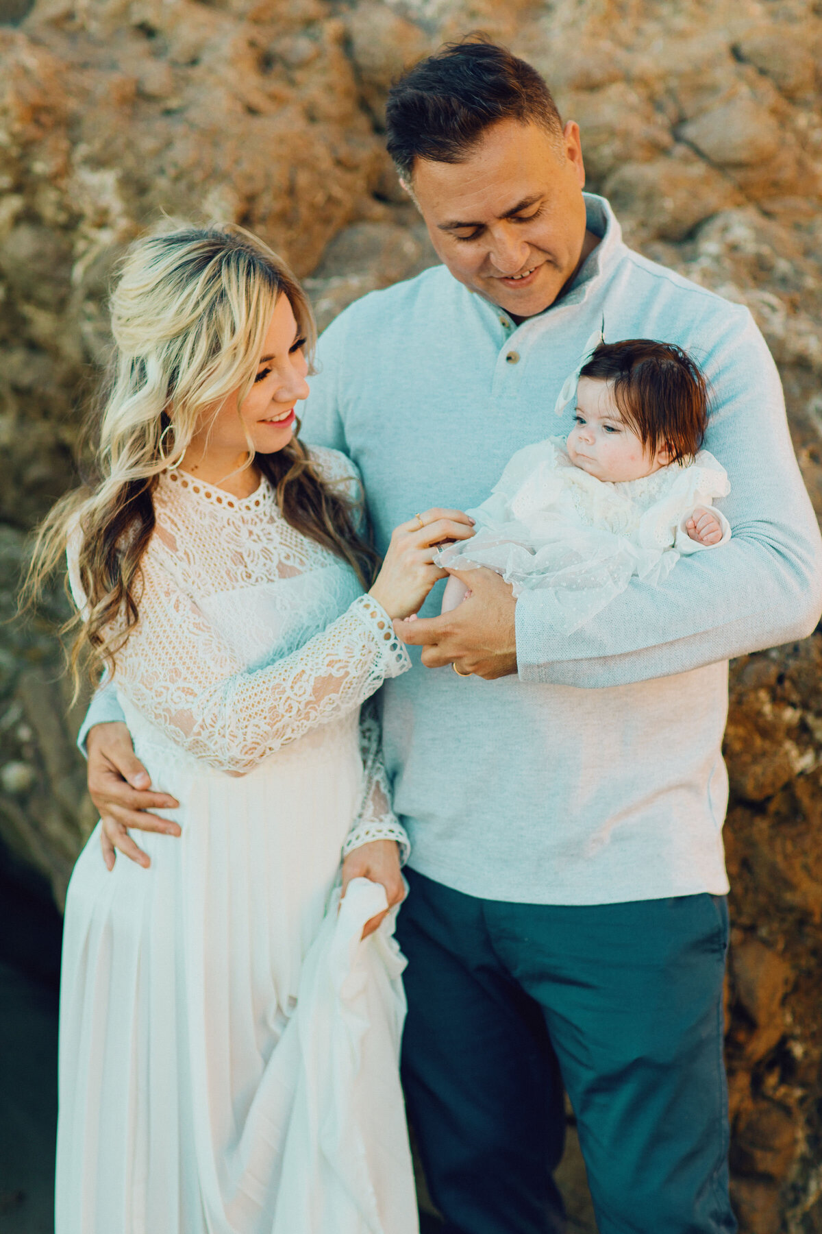 Family Portrait Photo Of Husband Holding His Wife And Baby Los Angeles