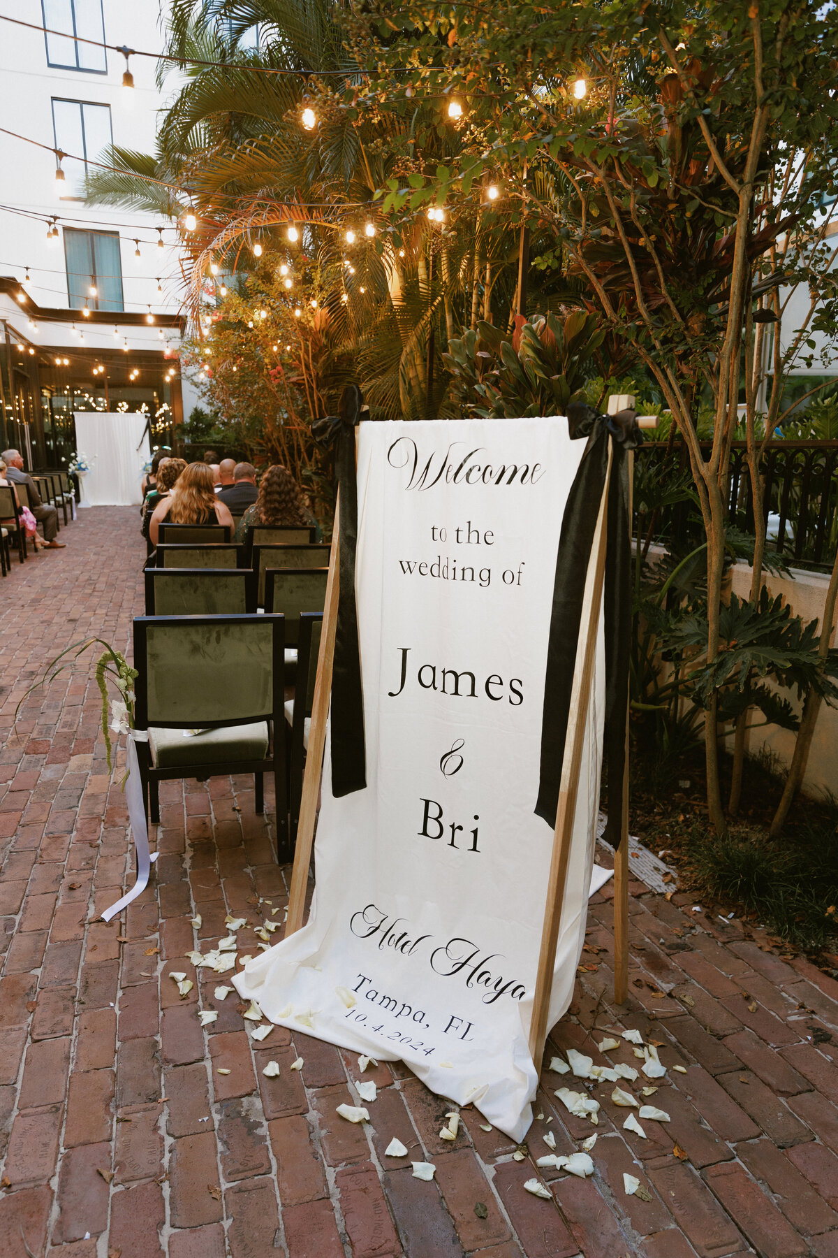 Ceremony sign tampa florida wedding