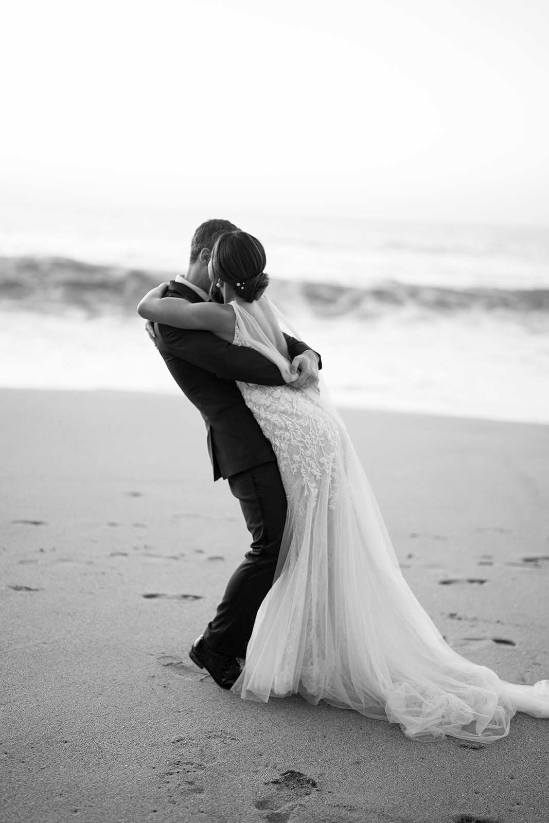 Wedding portraits on the beach in Cabo San Lucas Mexico