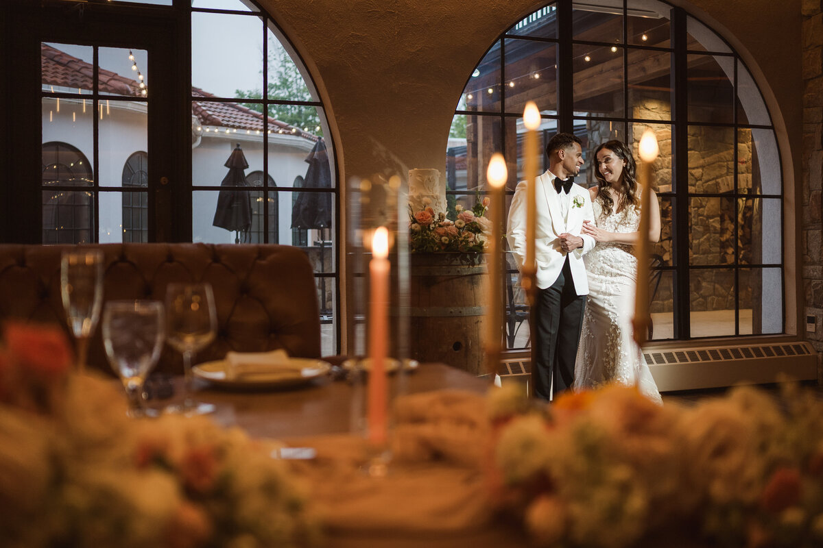 creative bride and groom photo at the perona farms the reserve reception