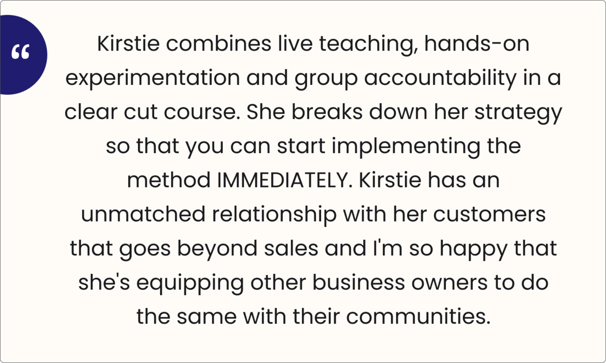 Kirstie Testimonial 6