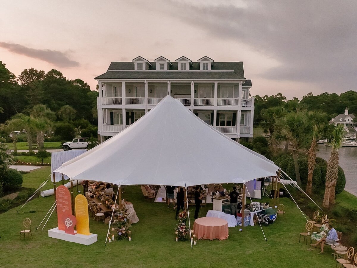 Southport NC Wedding | Blue Satin Bee 42