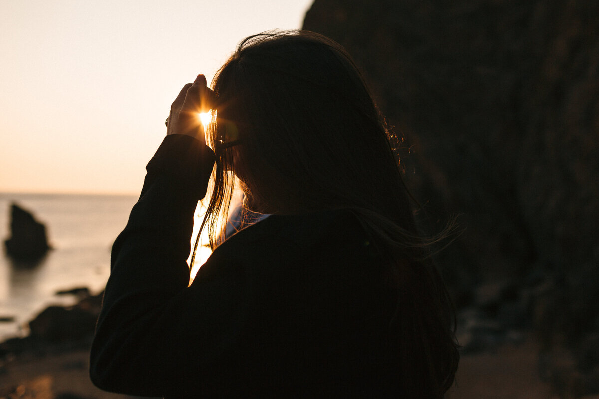 Engagement shoot at sunset
