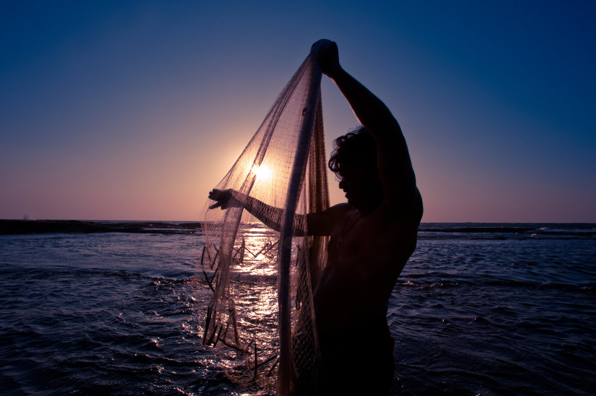 Fisherman At Sunset - Sri Lanka 700_9354-2