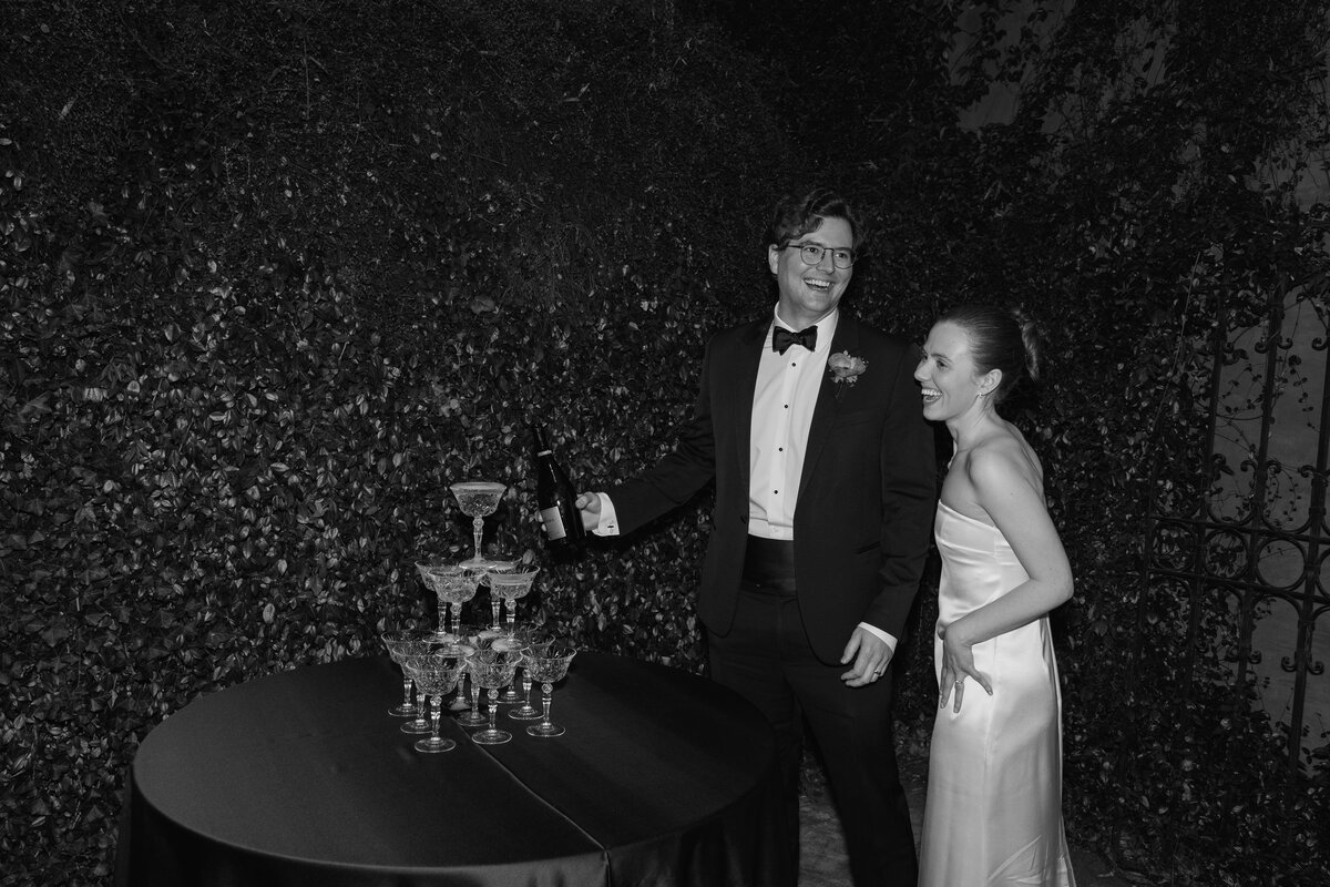 Guests enjoy dancing at wedding reception