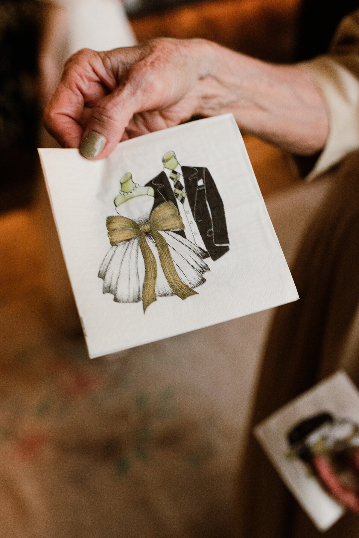 Bride and groom illustrations at Austin wedding