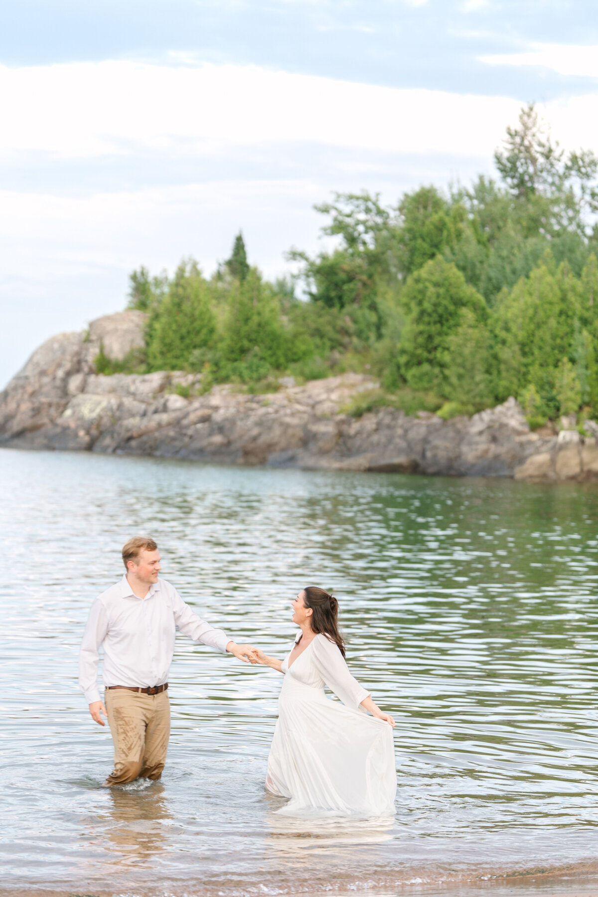 marquette engagement session at mccartys cove