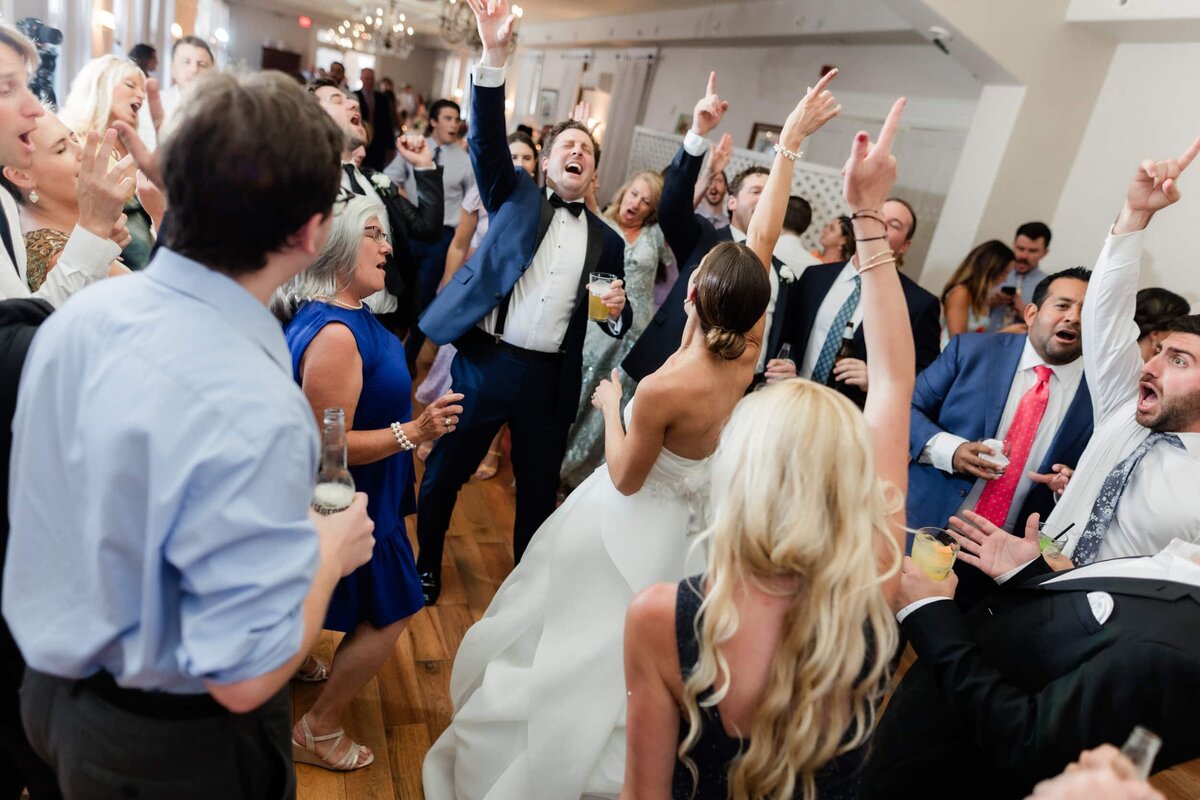 daytime party wedding reception photo