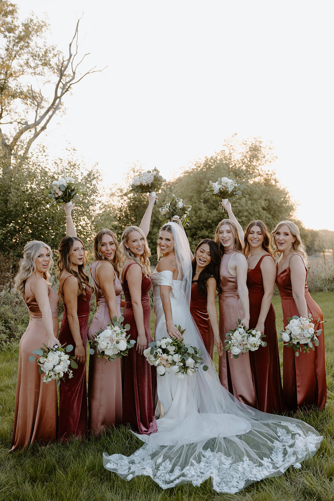 Huntley Illinois Bridesmaids at Wedding