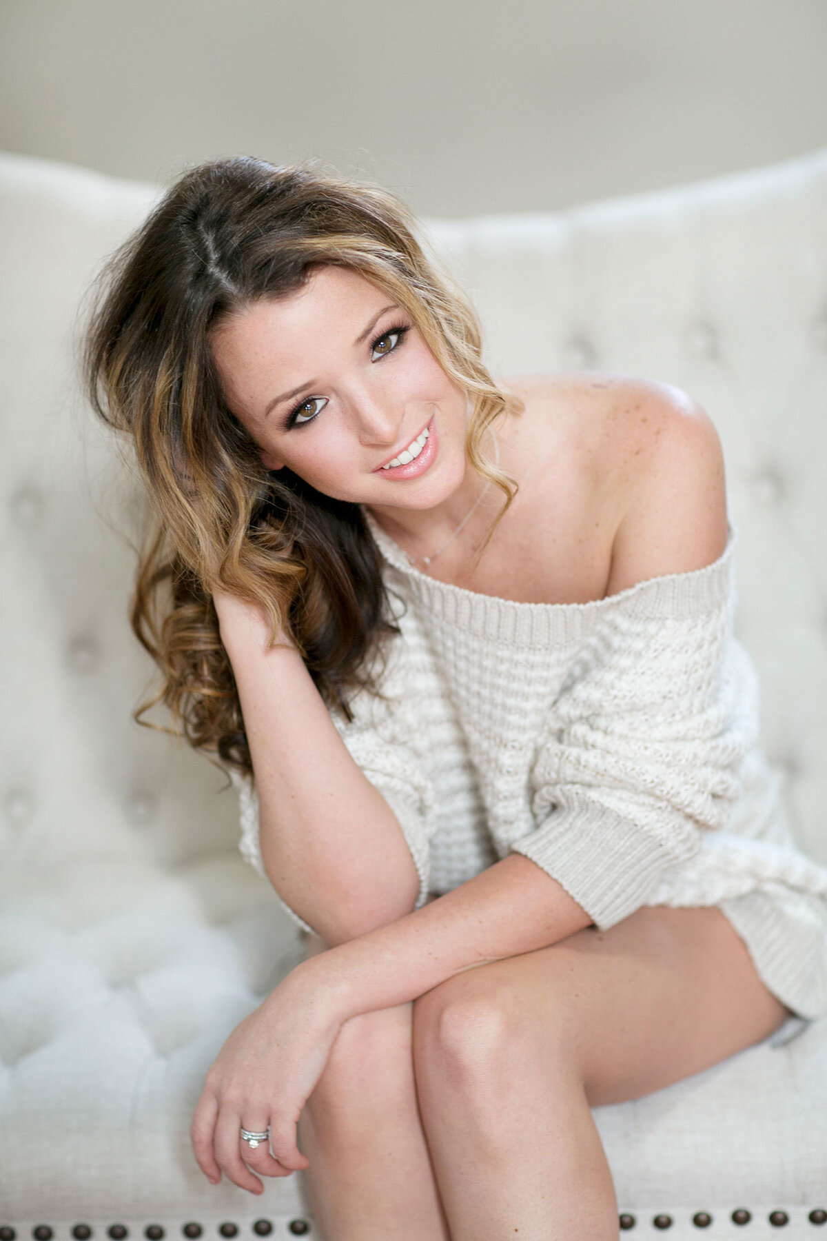 boudoir with sweater