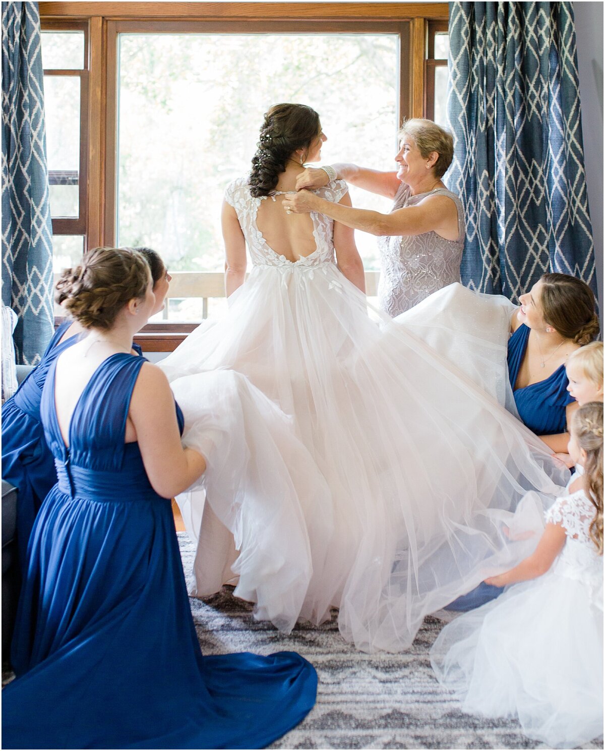 bridesmaids getting ready dress
