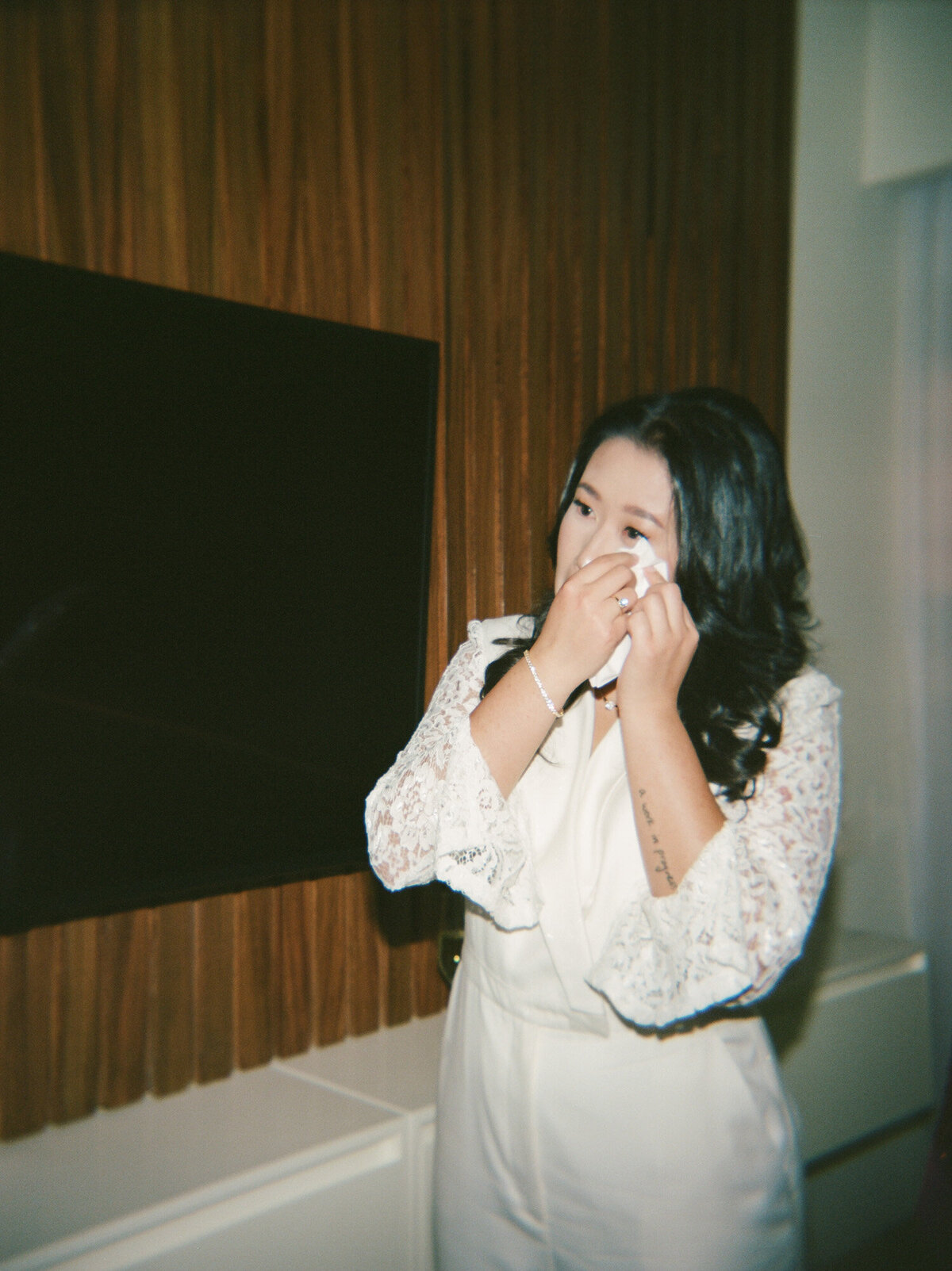 Paradisus la Perla, Playa del Carmen film wedding photographer, emotional bride cries