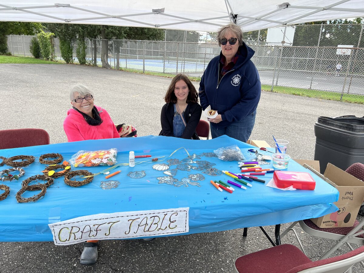 craft table at the church fall festival