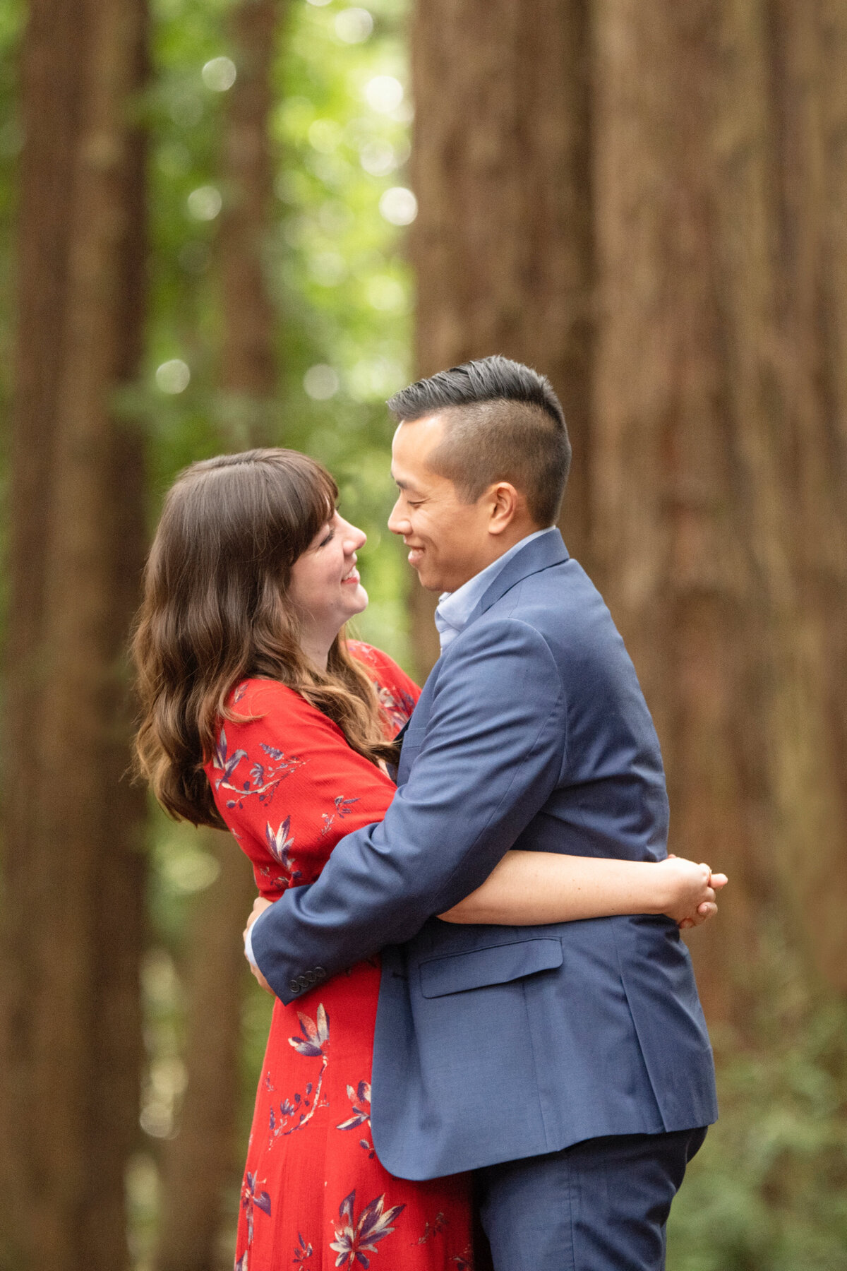Kosuke & Chelsea  Engagement Portraits_ California Redwoods _12