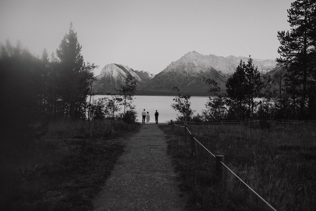 Sunrise Elopement in Grand Teton National Park| Cascade lake