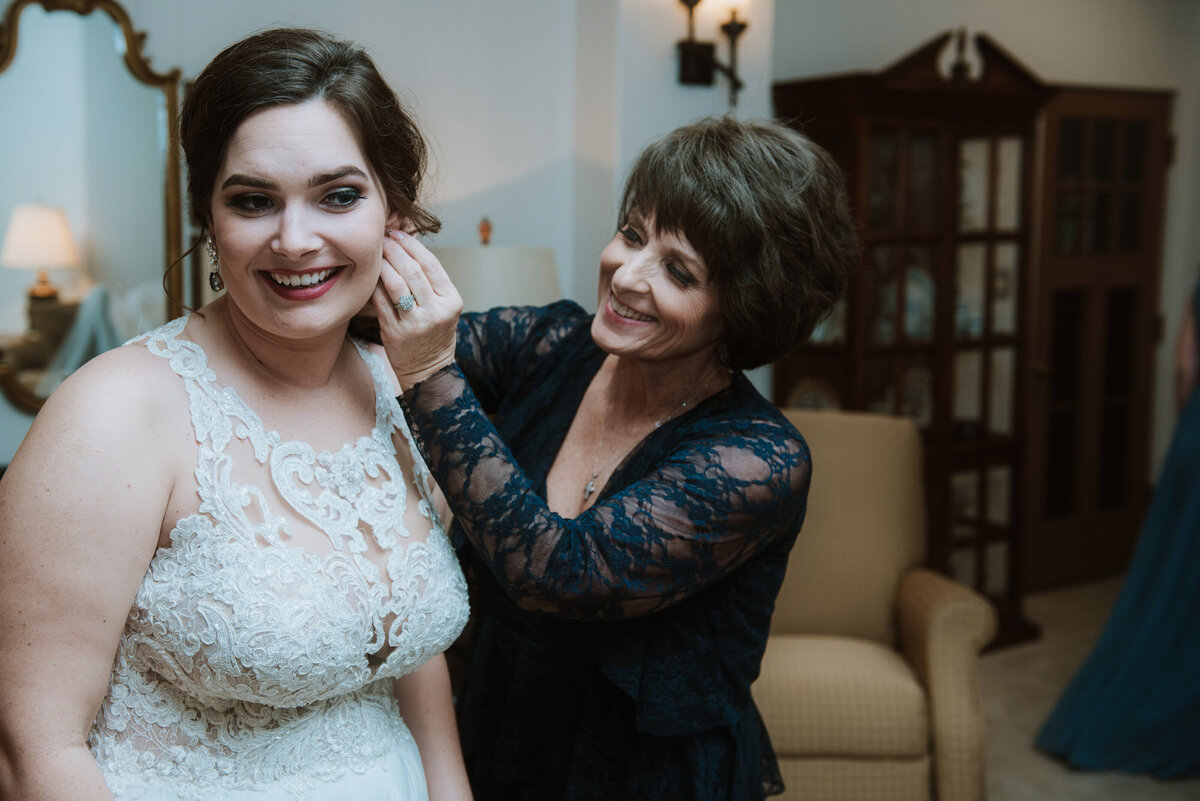 Mother and daughter at wedding