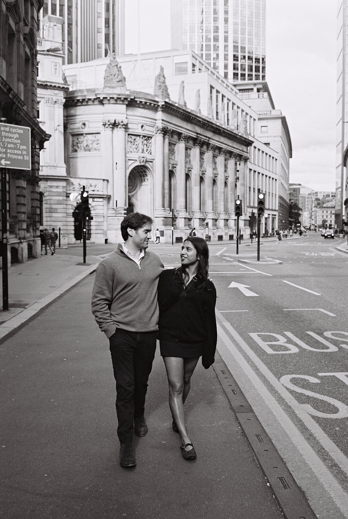 London couple portrait session on 35mm film