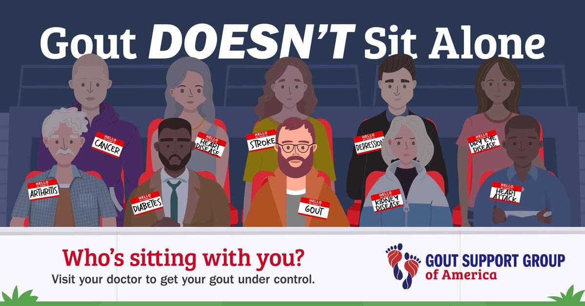 Gout Doesn't Sit Alone Infographic by Gout Support Group of America