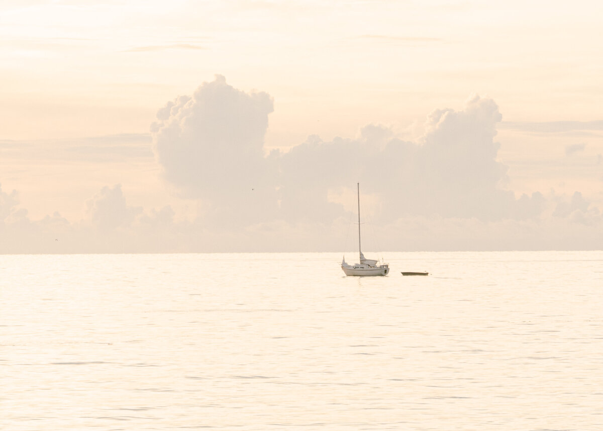 Sail boat during golden hour in Key West Florida