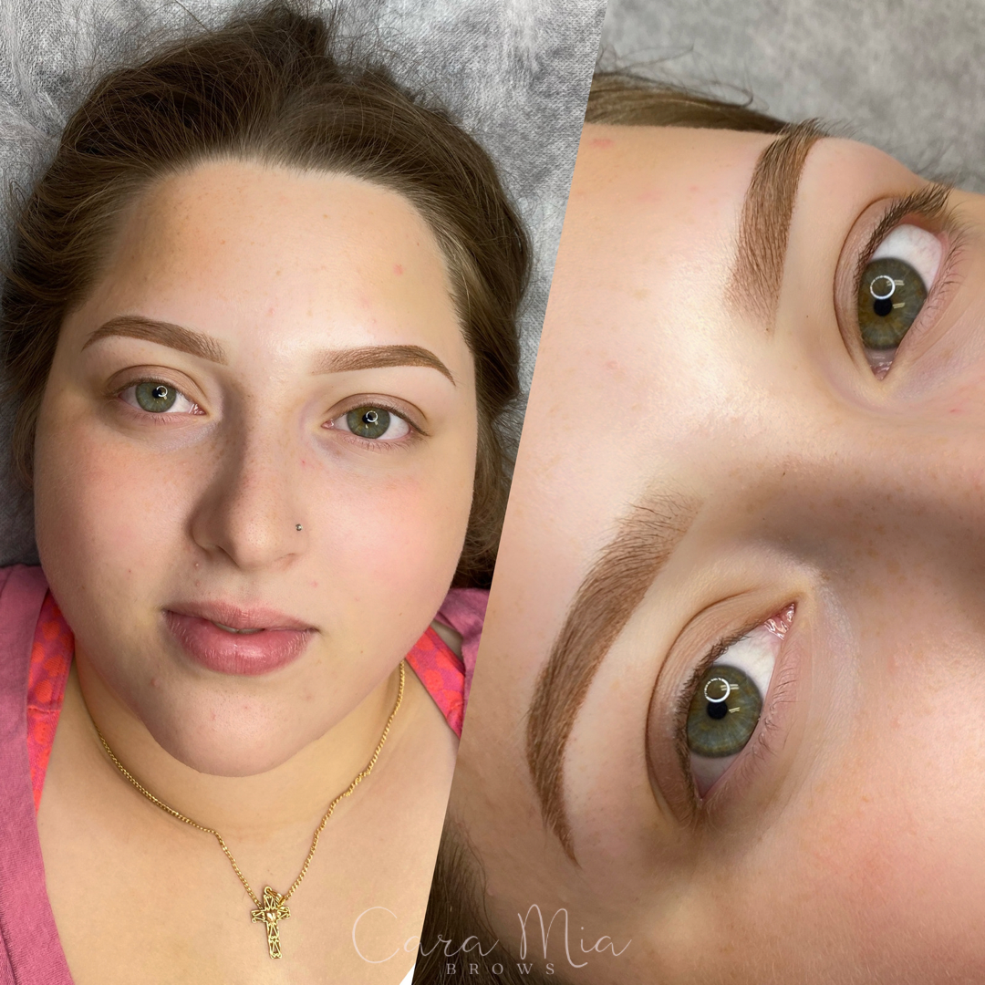 Ombre Powder Brows before and after