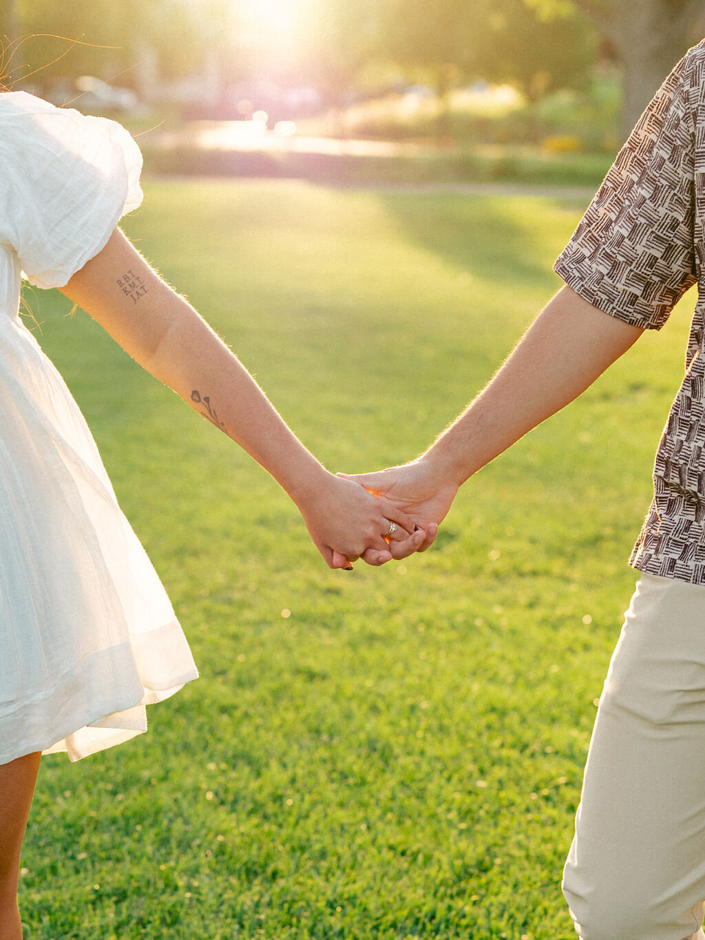 Sunny engagement photos in Denver, Colorado.