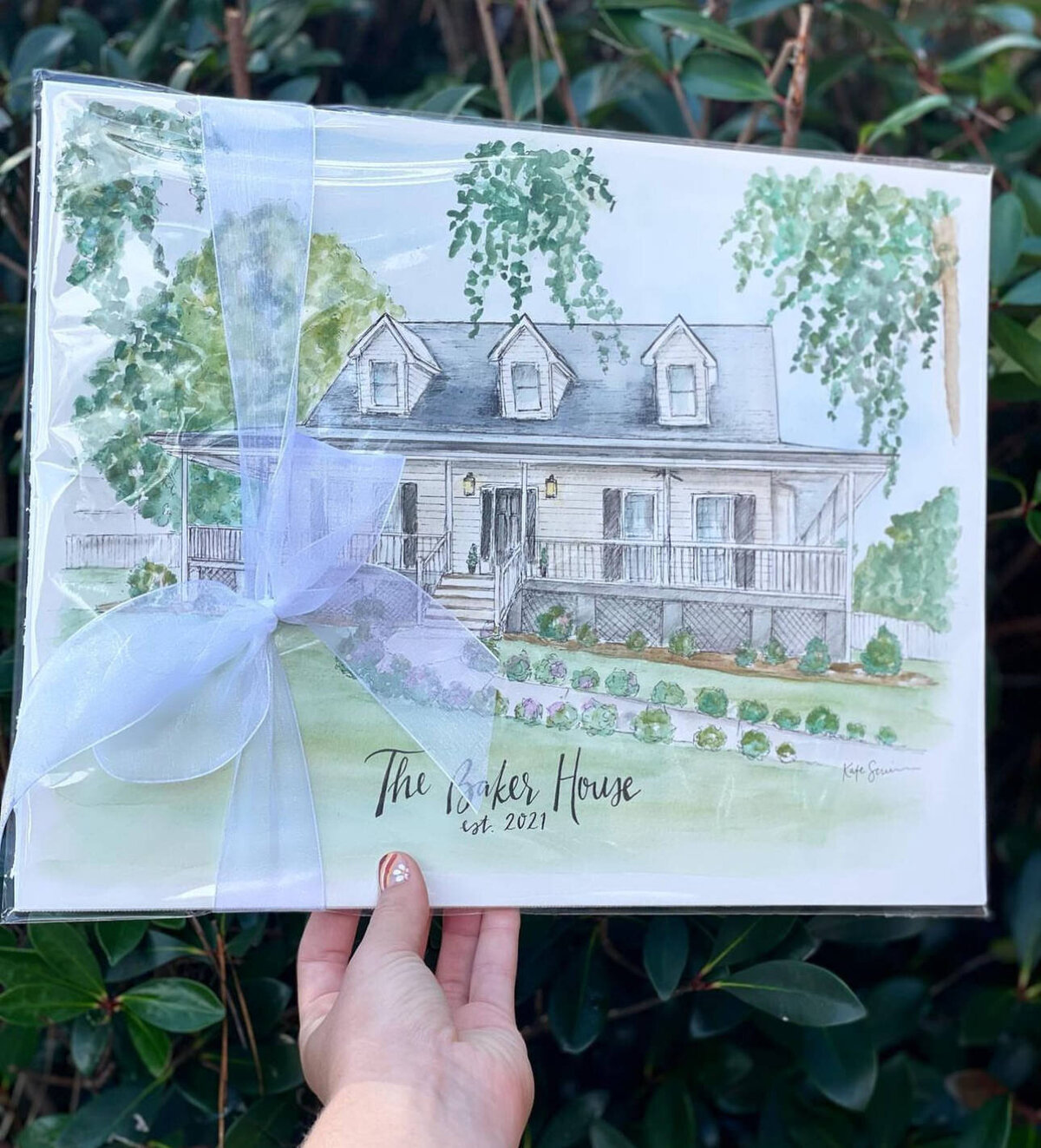 painting of house