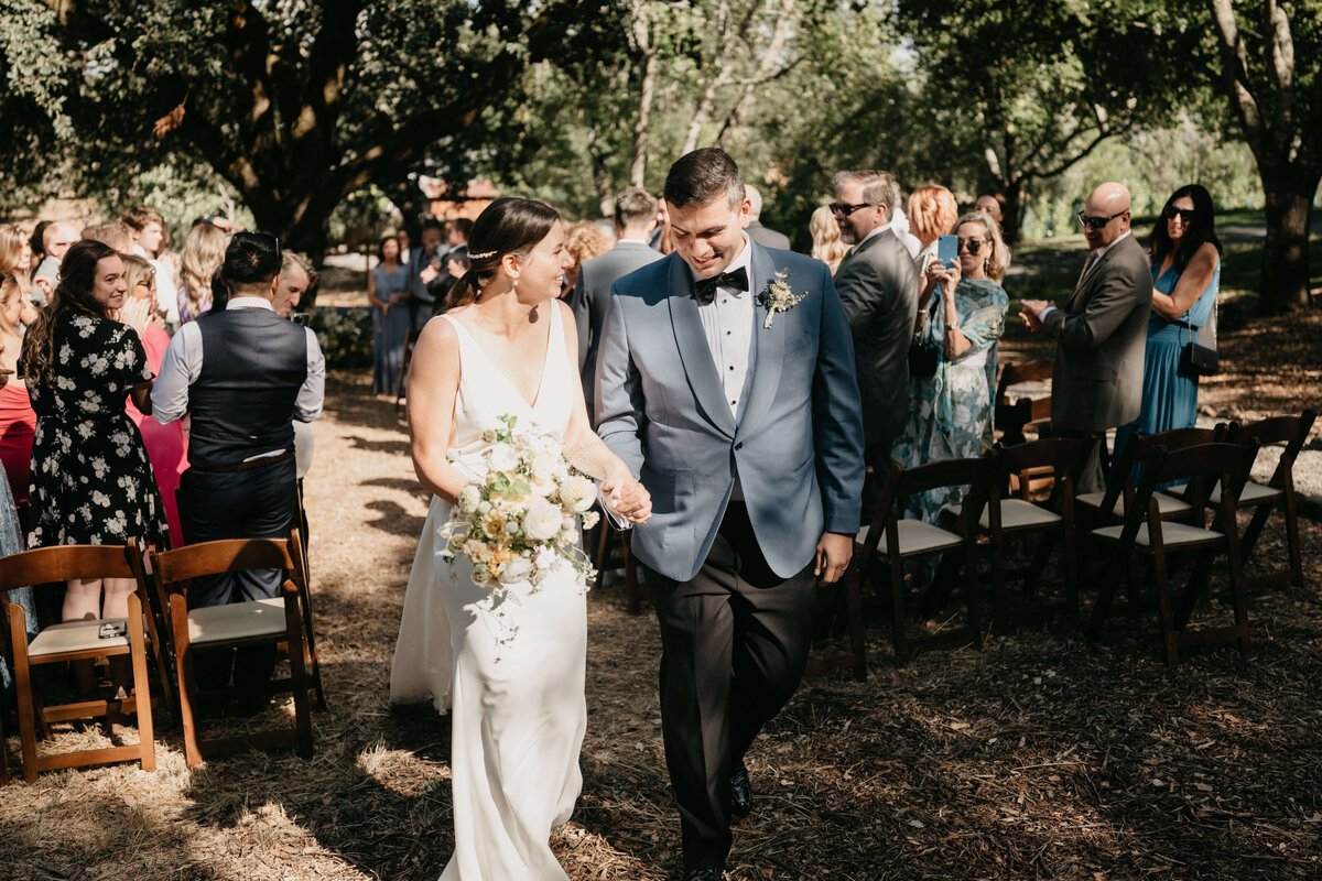 Sonoma Private Estate Wedding ceremony recessional