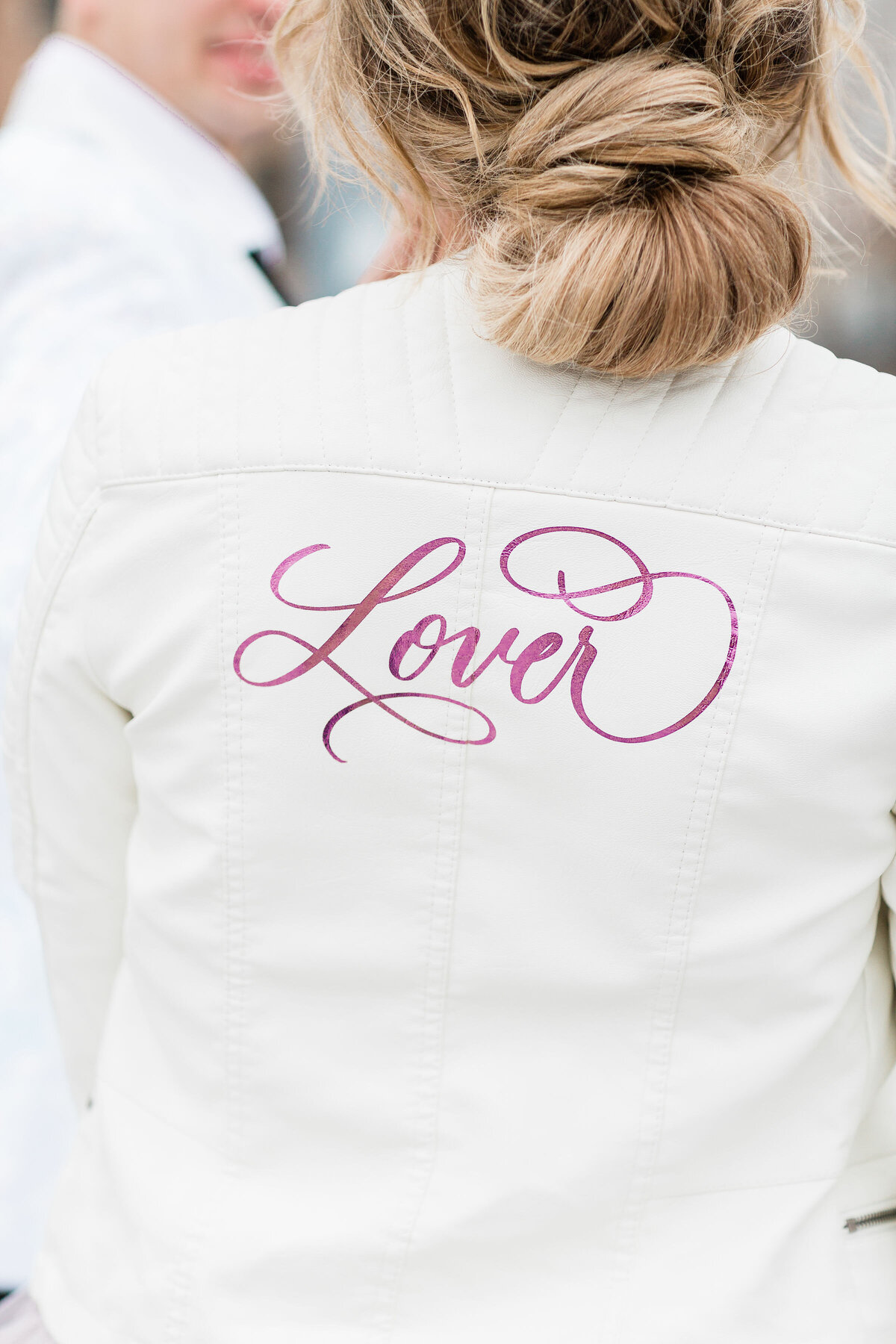 calligraphy custom bridal jacket