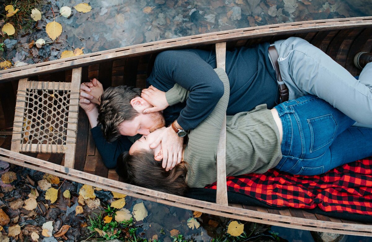 vermont canoe engagement portrait elopement