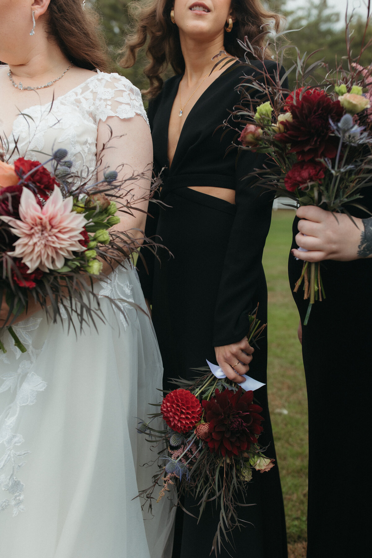 Gorgeous florals at Maine wedding