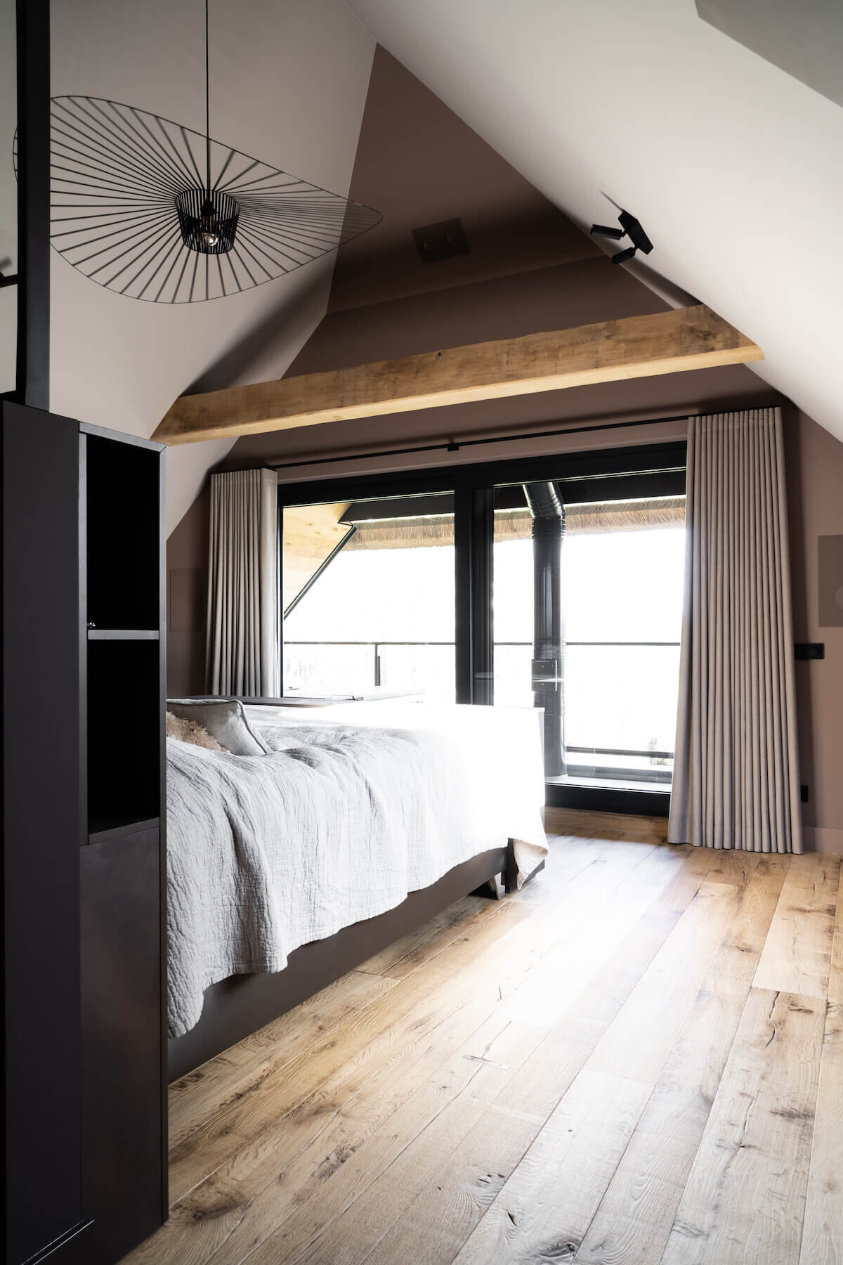 Ontwerp interieur slaapkamer woonboerderij Friesland door Marlinde Interieurontwerp