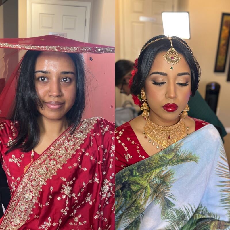 Before and after by Montreal Laval Makeup Artist Neelam Kaur