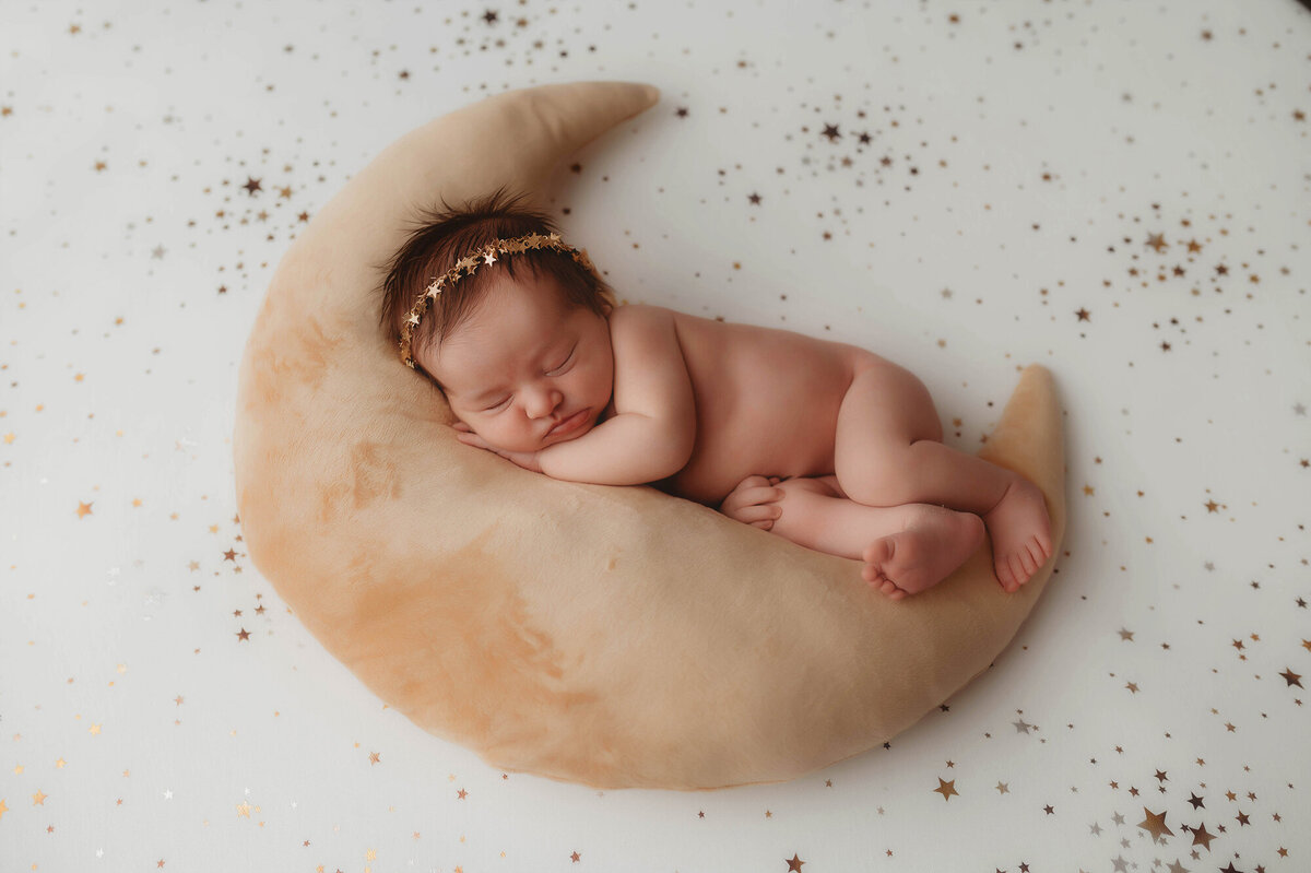 Baby posed for Newborn Photos in Charleston, SC.