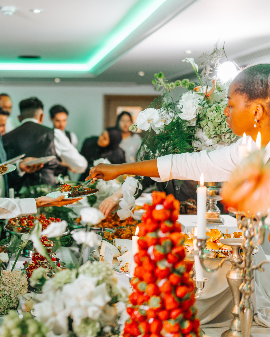 Event food styling and catering setup in London by Nouré & Co