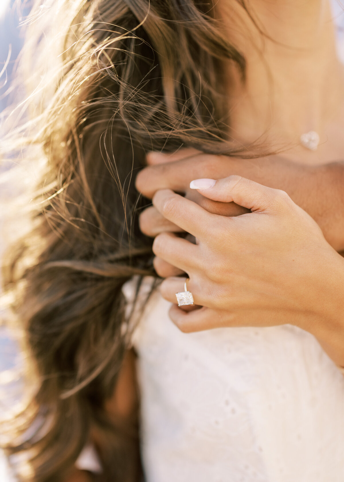 ring detail engagement photo