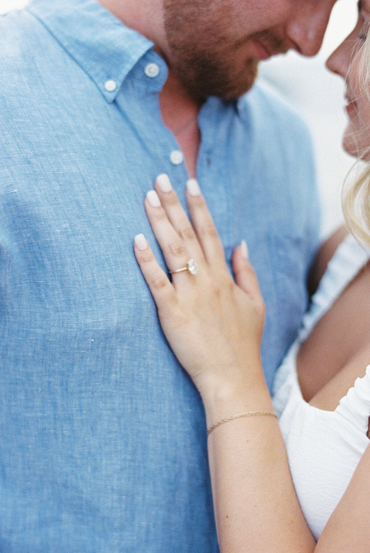 Carla and Will Edgewater Beach Engagement Session on Film-5