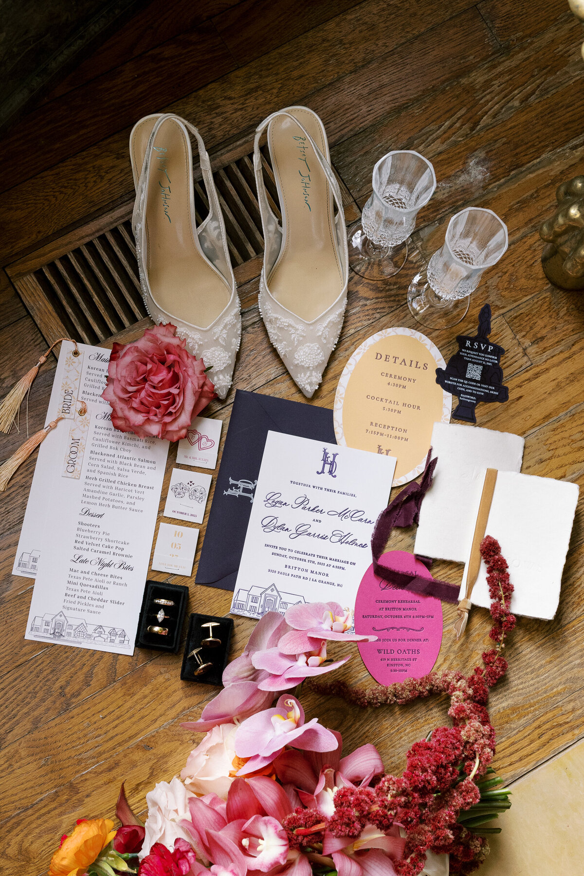 Pixels and Wood Creative 2025_Britton Manor_Kinsey Ann Photography_Invitation Suite_North Carolina Wedding_Letterpress--4