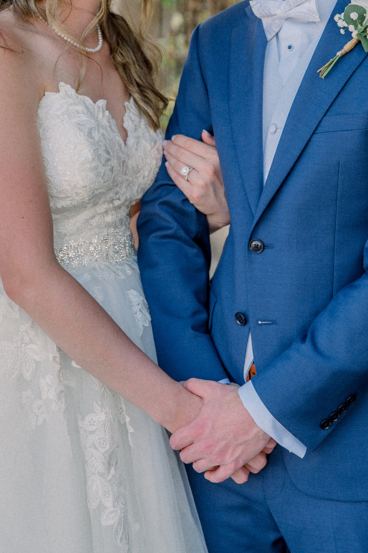 Galicia Spain Wedding | Bride and groom hold hands