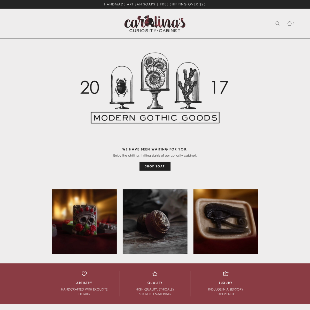 Carolina's Curiosity Cabinet Homepage