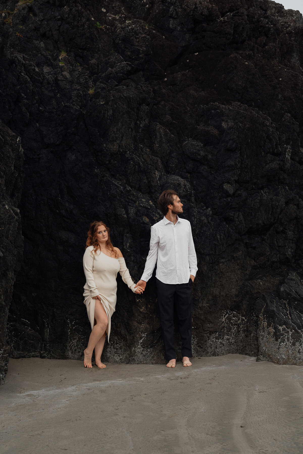 Proposal photos on the beach in Tofino by Latitude 49 Photography