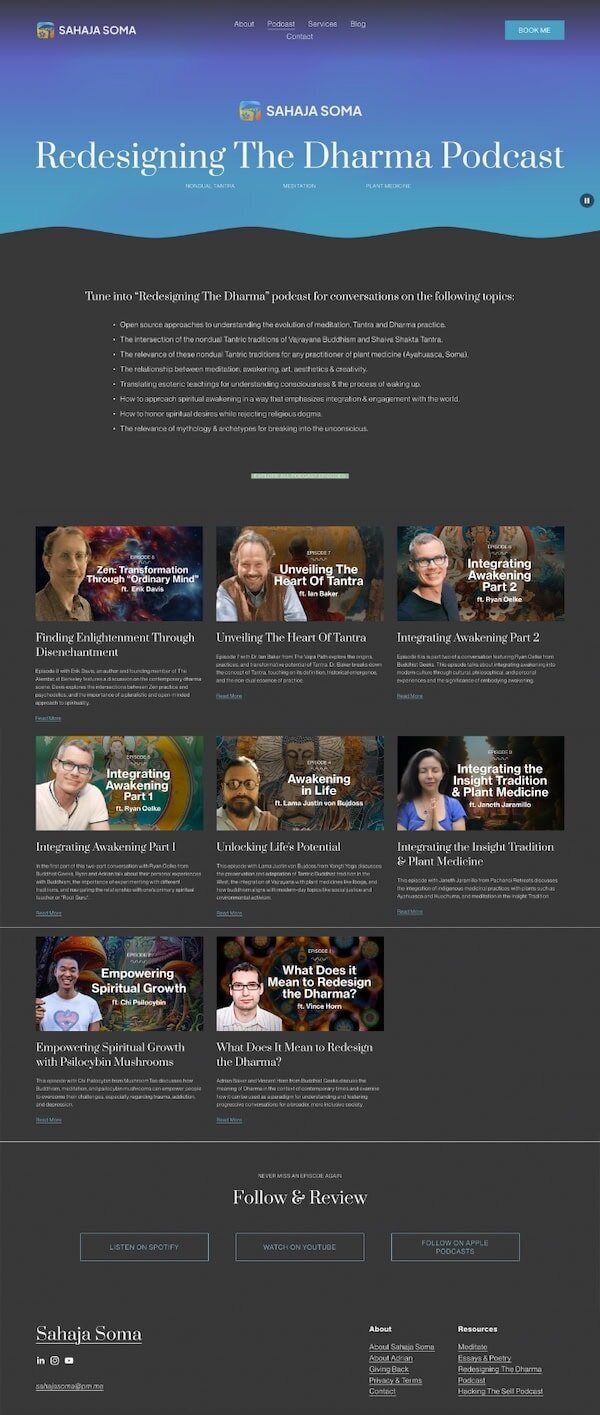 FayDesign.Co Sahaja Soma Website Podcast Page