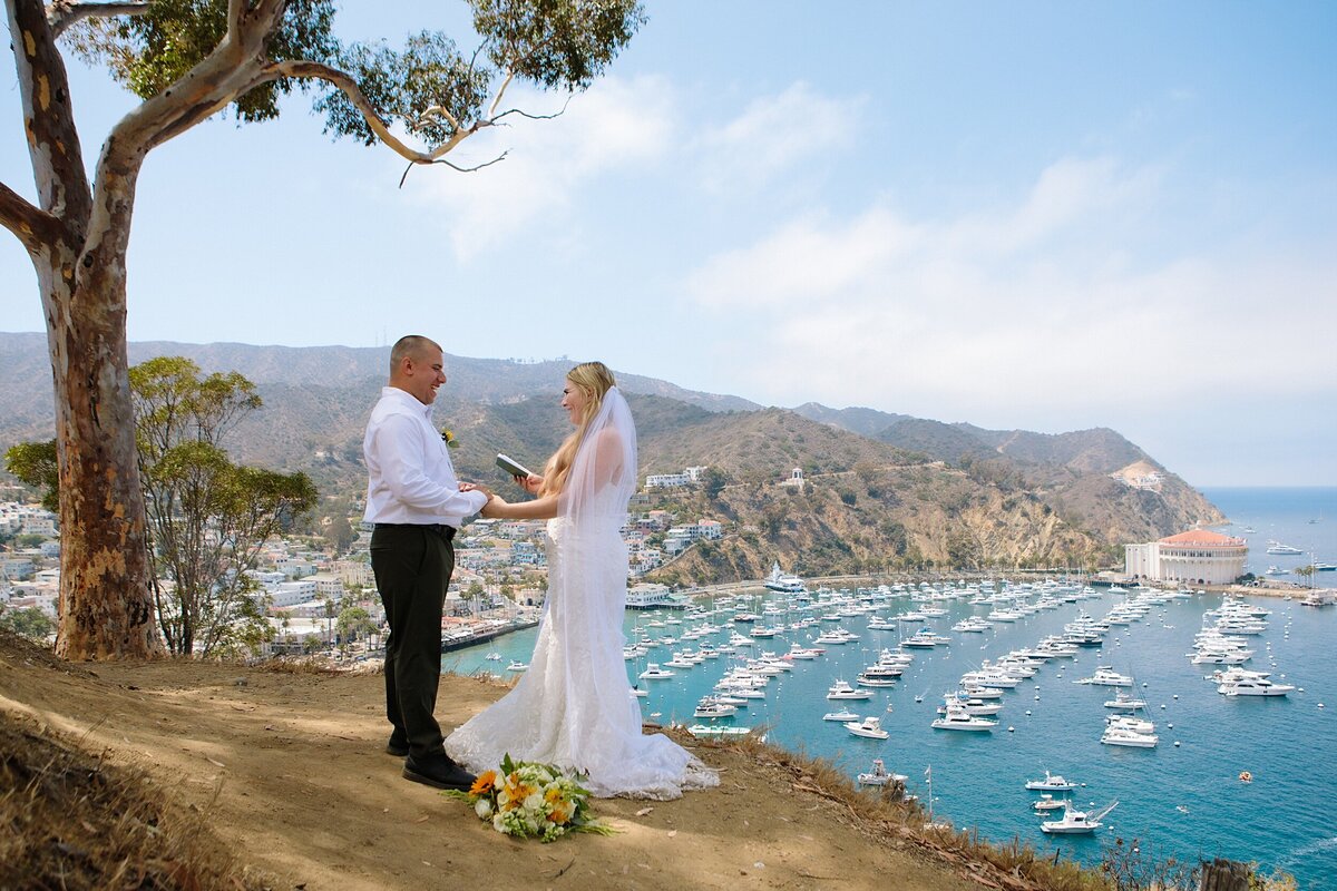 Catalina Island elopement ceremony