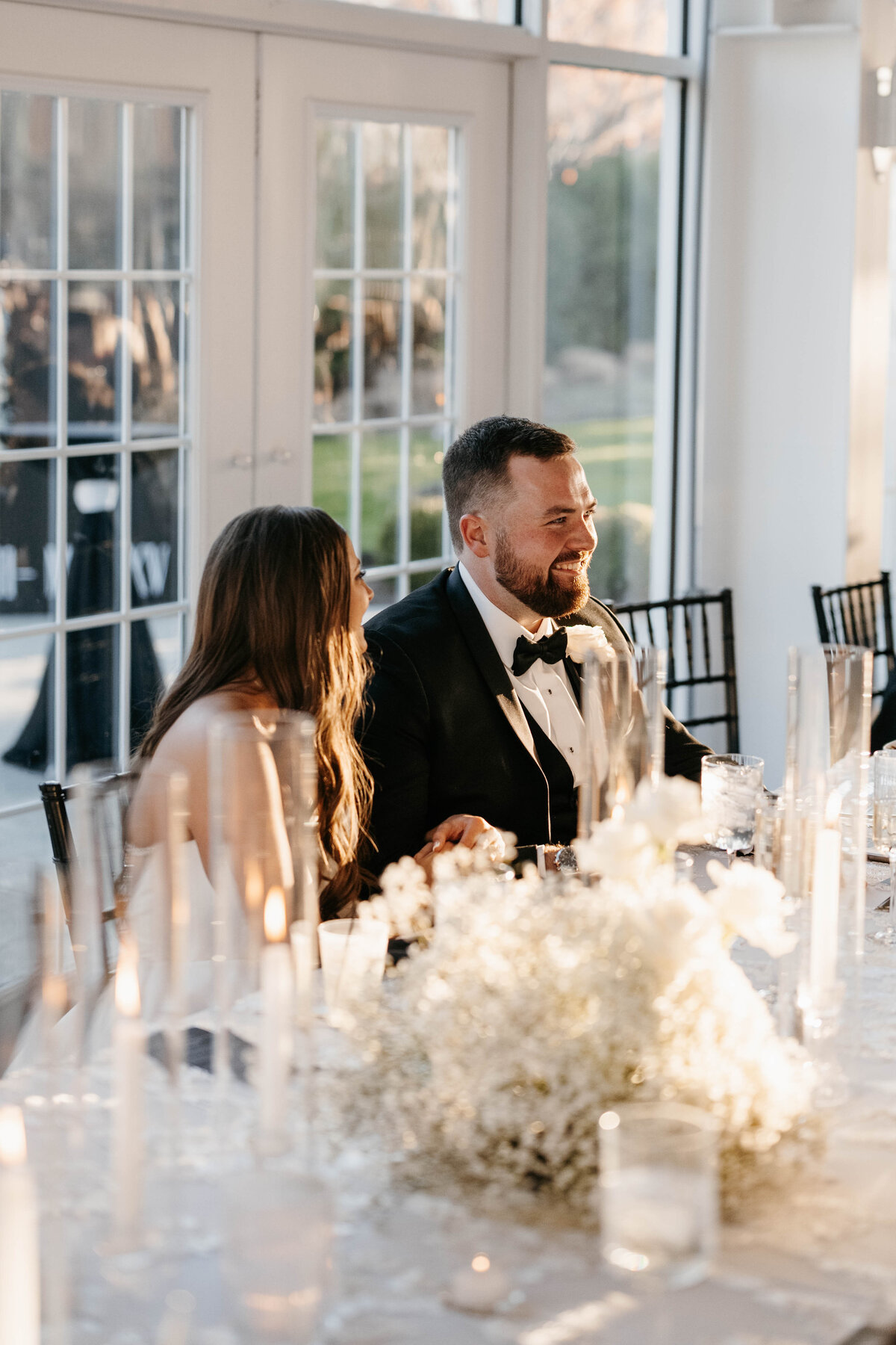 Couple during their wedding
